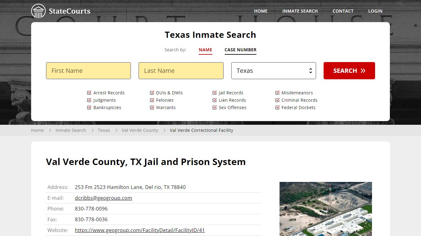 Val Verde County, TX Jail and Prison System - State Courts